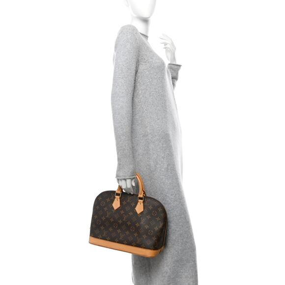 Louis Vuitton Alma Handbag PM Brown Canvas/Leather BA0937 w/dustbag - Picture 9 of 9